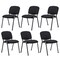 Set Of 6 Office Guest Chair Stackable Reception Chair Waiting Conference Room